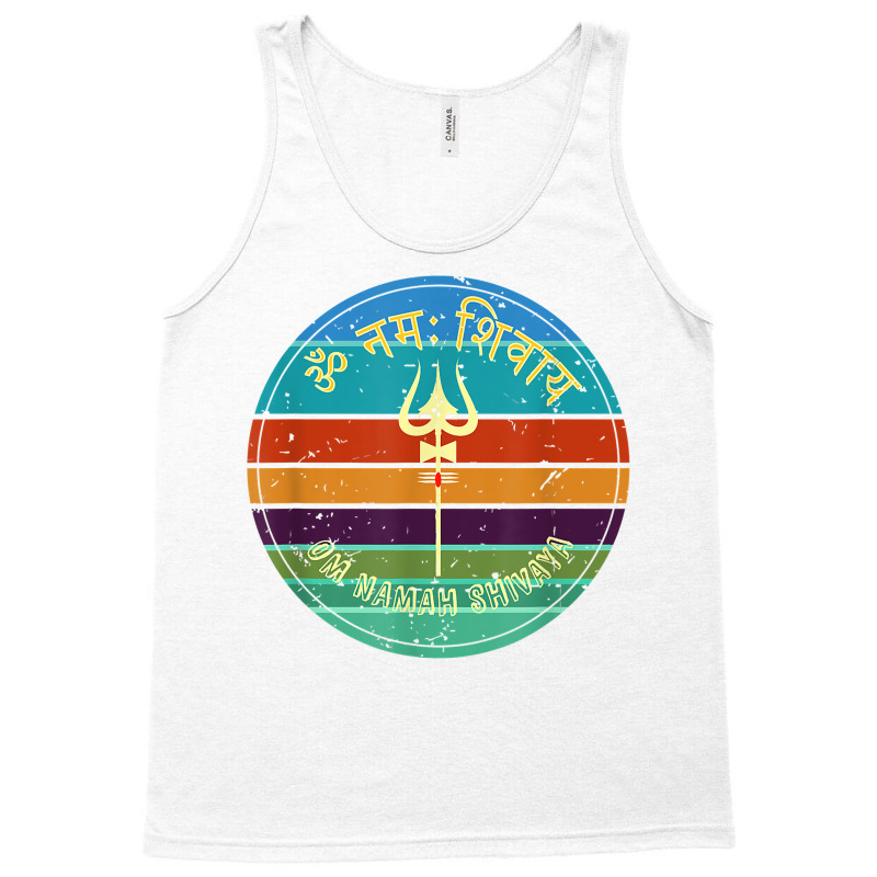 Om Namah Shivaya Adiyogi Shiva Trident Tripundra Yoga Retro T Shirt Tank Top | Artistshot