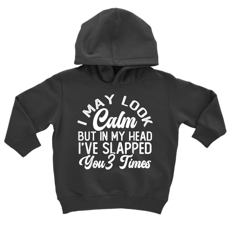 I May Look Calm But In My Head I've Slapped You 3 Times T Shirt Toddler Hoodie | Artistshot