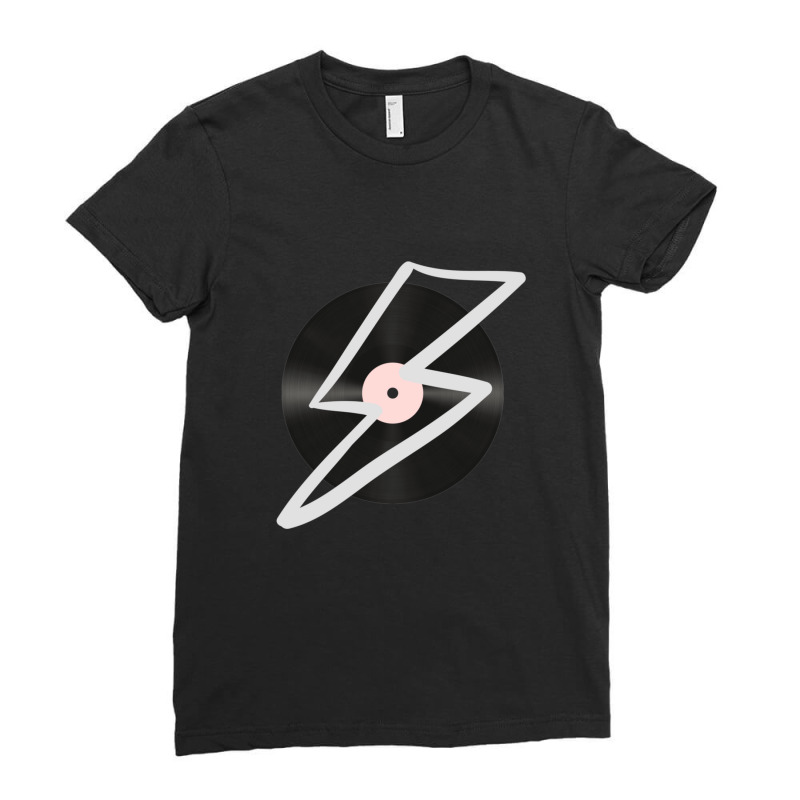 Lightning Bolt Record - Pastel Ladies Fitted T-Shirt by StuartRamsey | Artistshot