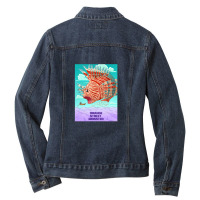 Lion Fish Poster Ladies Denim Jacket | Artistshot