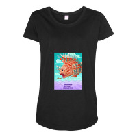 Lion Fish Poster Maternity Scoop Neck T-shirt | Artistshot