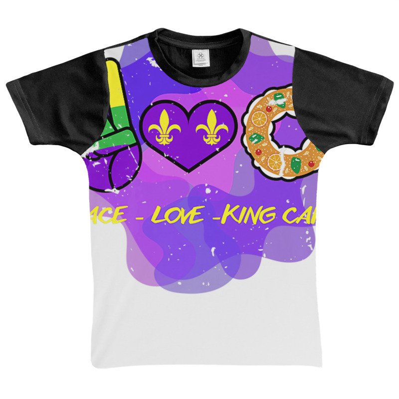 Peace Love King Cake Funny Mardi Gras Party Carnival Premium T Shirt Graphic Youth T-shirt | Artistshot