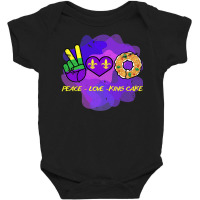 Peace Love King Cake Funny Mardi Gras Party Carnival Premium T Shirt Baby Bodysuit | Artistshot