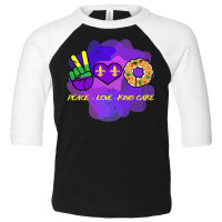 Peace Love King Cake Funny Mardi Gras Party Carnival Premium T Shirt Toddler 3/4 Sleeve Tee | Artistshot