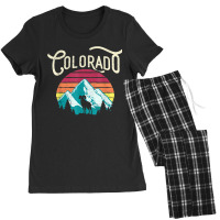 Retro Colorado Co Mountains Wildlife Bighorn Sheep Women's Pajamas Set | Artistshot