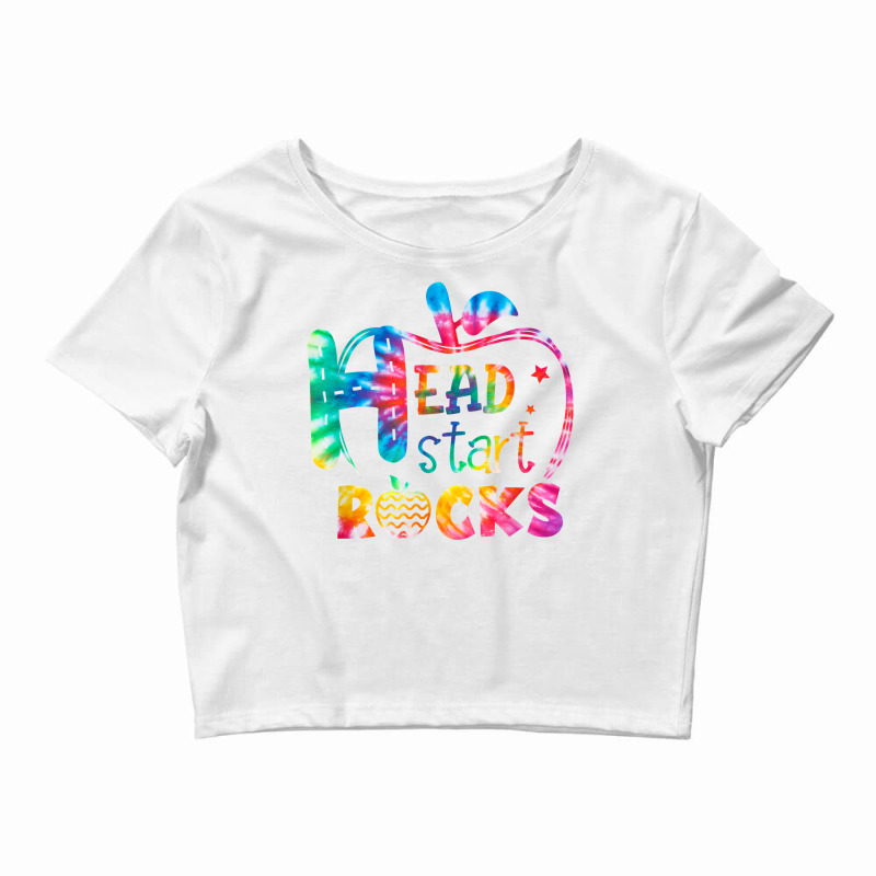 Hello Head Start Rock Tie Dye Back To School Teacher T Shirt Crop Top by cm-arts | Artistshot