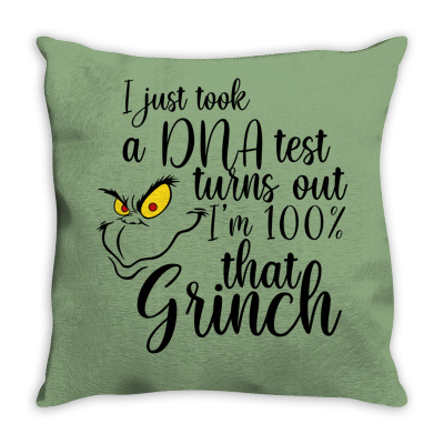 I'm 100% That Grinch For Light Throw Pillow Designed By Sengul