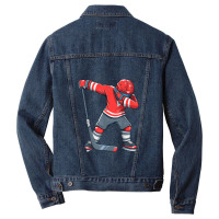 Funny Boy Kid Ice Hockey Dab Apparel, Dabbing Player Youth Men Denim Jacket | Artistshot