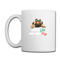 Just A Girl Who Loves Pugs For Dark Coffee Mug | Artistshot