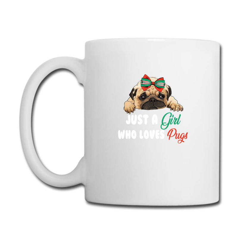 Just A Girl Who Loves Pugs For Dark Coffee Mug | Artistshot