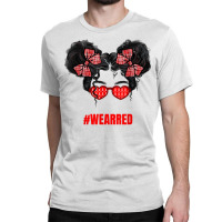 Messy Run Glasses Wear Red For Red Ribbon Week Awareness T Shirt Classic T-shirt | Artistshot