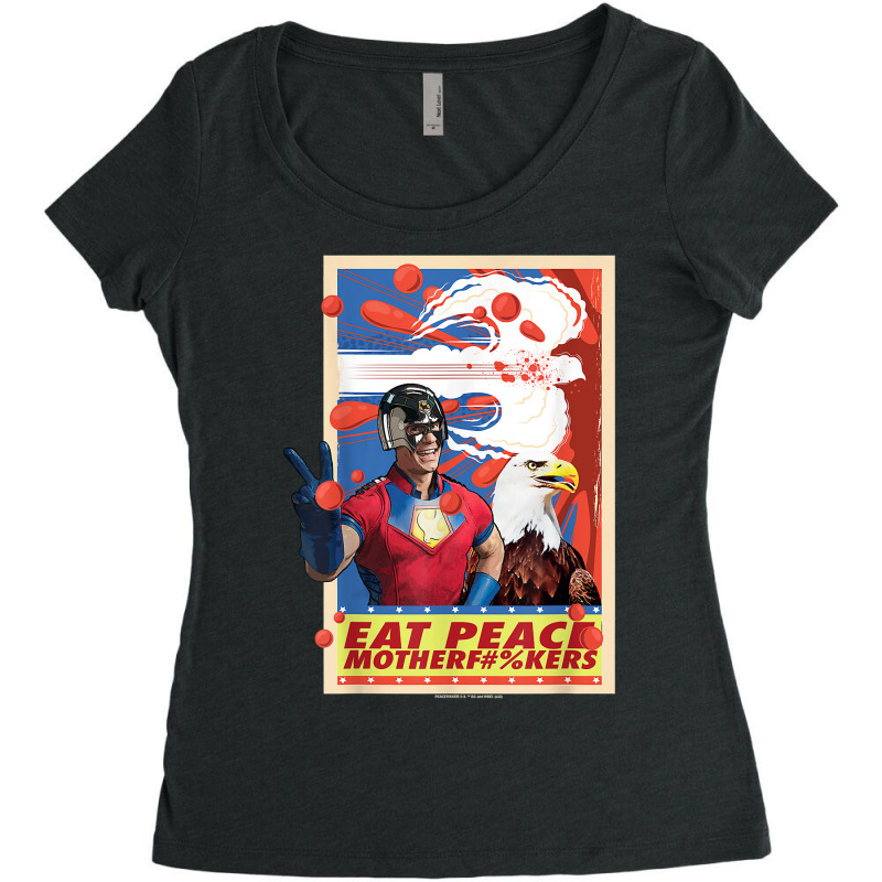 Peacemaker Eat Peace With Eagle T Shirt Women's Triblend Scoop T-shirt | Artistshot