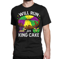 Will Run For King Cake Beads Mardi Gras Y'all Parade Party Tank Top Classic T-shirt | Artistshot