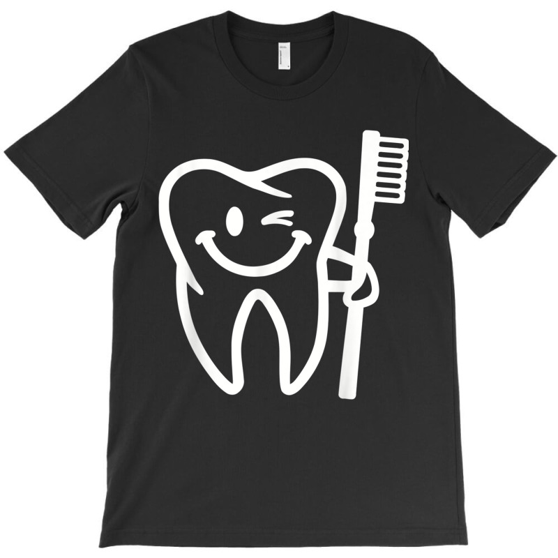 Smiling Tooth With Toothbrush T-shirt | Artistshot