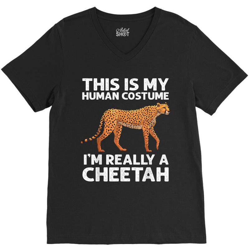 Funny Cheetah Design For Boys Girls Leopard Safari Wildlife V-neck Tee | Artistshot