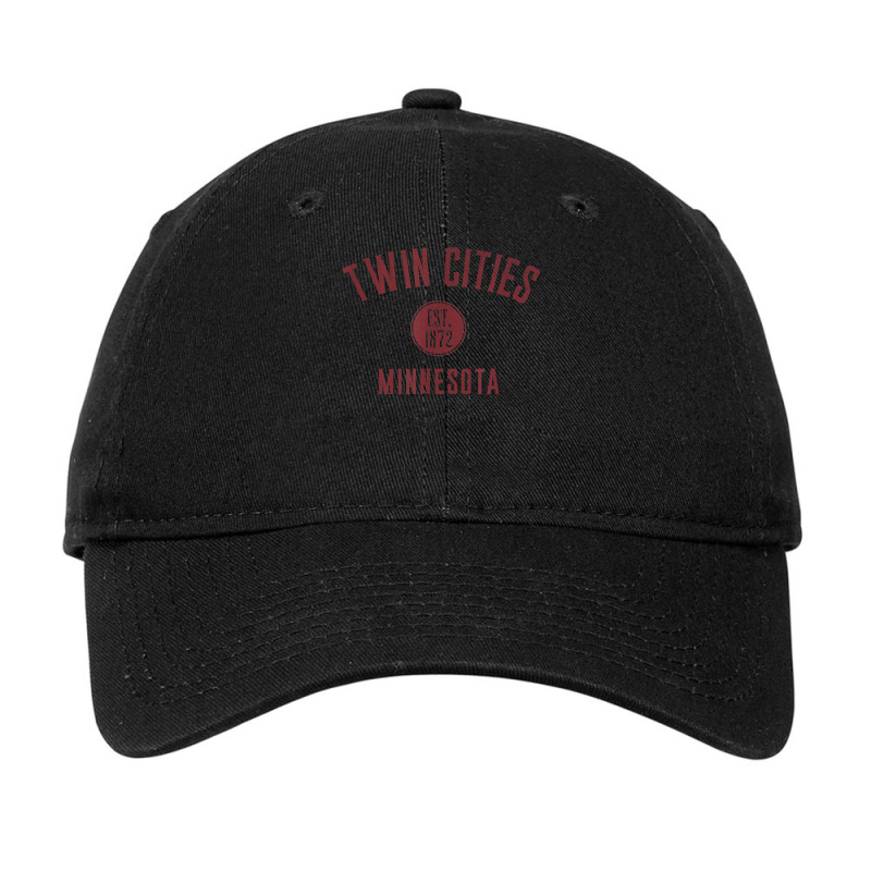 Twin Cities Minnesota Varsity Vintage Distressed Style Adjustable Cap | Artistshot