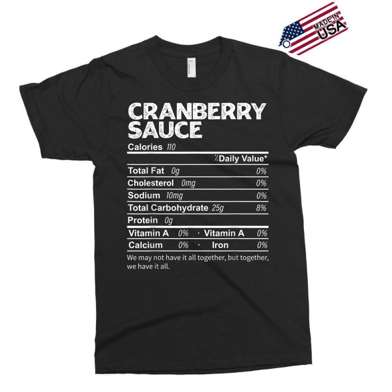 Funny Cranberry Sauce Nutrition Facts Thanksgiving Food Exclusive T-shirt | Artistshot