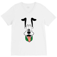 Funny Pluto Big Face Ears Up V-neck Tee | Artistshot