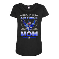 Us Air Force Proud Us Air Force Proud Mom Proud Air Force Long Sleeve Maternity Scoop Neck T-shirt | Artistshot