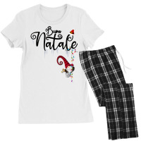 Buon Natale   Merry Christmas With A Scandinavian Gnome Long Sleeve T Women's Pajamas Set | Artistshot