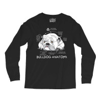 Funny Cute English Bulldog Anatomy Dog Biology Gift Long Sleeve Shirts | Artistshot