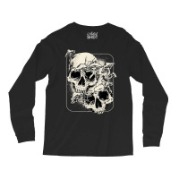 Skull Morel Mushrooms Mycologist Goth Mushroom Art Long Sleeve Shirts | Artistshot