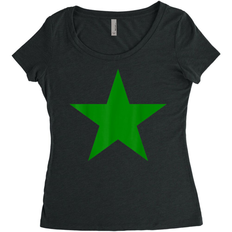 Green Star Green Star Women's Triblend Scoop T-shirt by ValentinoHoover | Artistshot