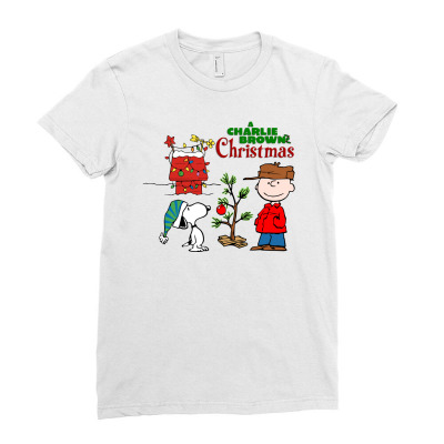 Peanuts Charlie Brown Christmas Ladies Fitted T-shirt Designed By Neset