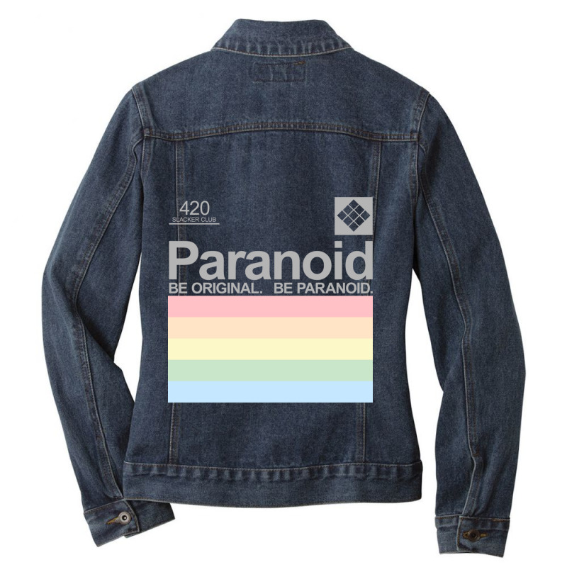 Paranoid Polaroid Ladies Denim Jacket by cm-arts | Artistshot