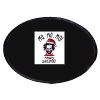 Mo Mo Mo Merry Christmas Classic Oval Patch | Artistshot