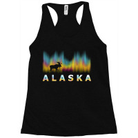 Alaska Reindeer Design With Polar Lights And Moose Pullover Hoodie Racerback Tank | Artistshot