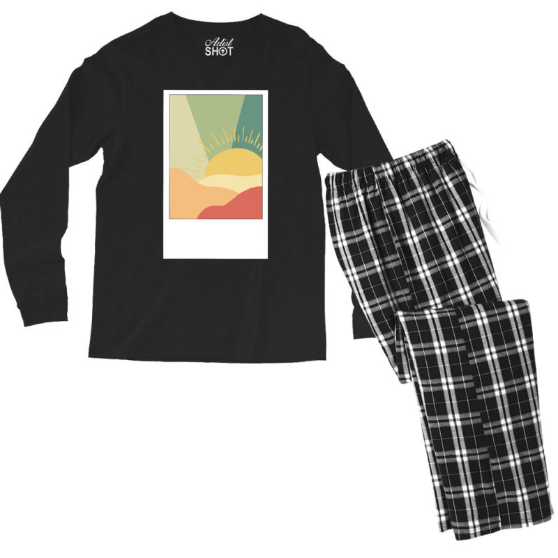 Polaroid Sunset Men's Long Sleeve Pajama Set by cm-arts | Artistshot