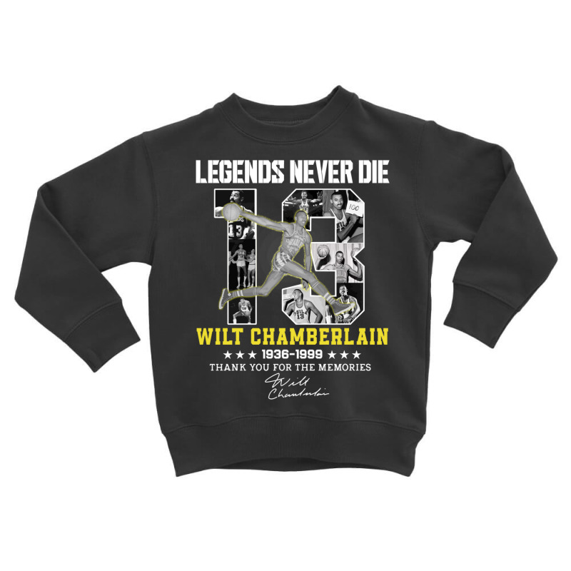 Wilt Chamberlain Basketball Legends Toddler Sweatshirt by cm-arts | Artistshot