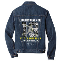 Wilt Chamberlain Basketball Legends Men Denim Jacket | Artistshot