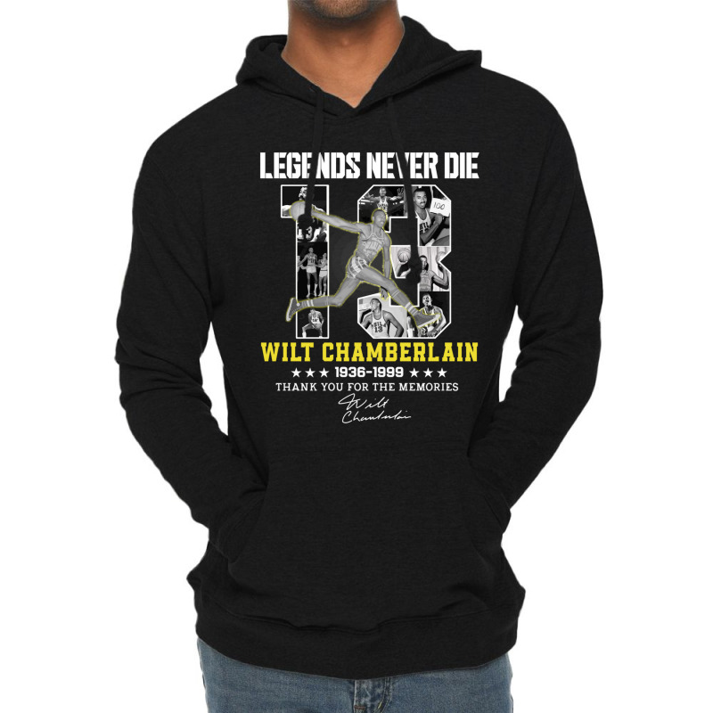 Wilt Chamberlain Basketball Legends Lightweight Hoodie by cm-arts | Artistshot