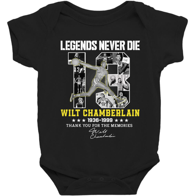 Wilt Chamberlain Basketball Legends Baby Bodysuit by cm-arts | Artistshot