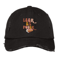 Leer Es Poder Groovy Spanish Teacher Bilingual Maestra Vintage Cap | Artistshot