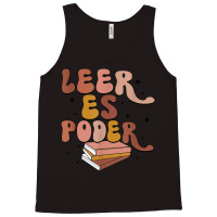 Leer Es Poder Groovy Spanish Teacher Bilingual Maestra Tank Top | Artistshot