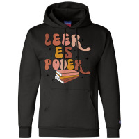 Leer Es Poder Groovy Spanish Teacher Bilingual Maestra Champion Hoodie | Artistshot