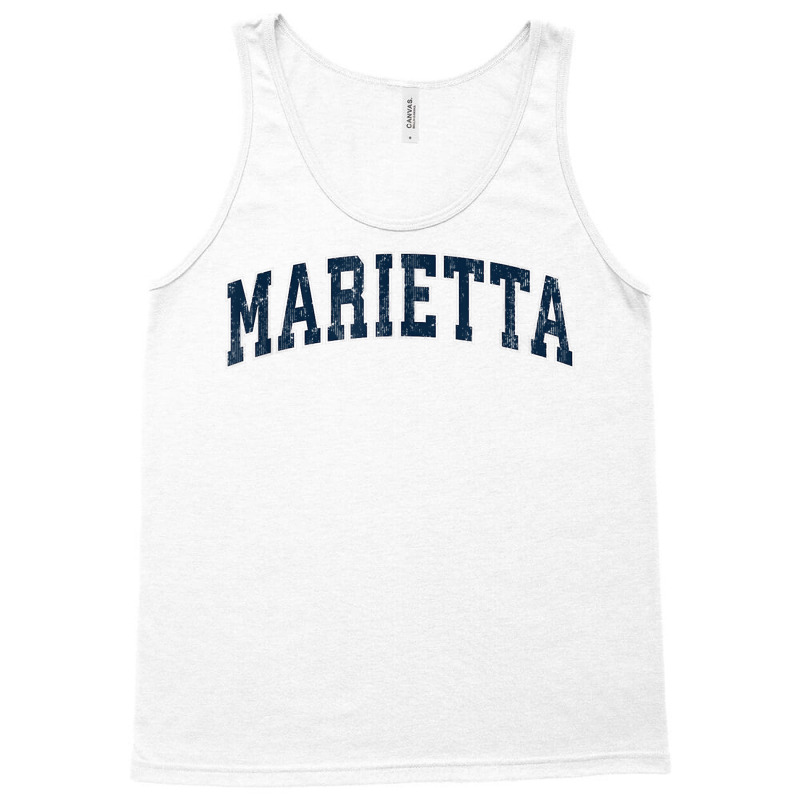 Marietta Georgia Ga Vintage Sports Design Navy Design Tank Top | Artistshot