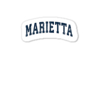 Marietta Georgia Ga Vintage Sports Design Navy Design Sticker | Artistshot