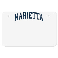 Marietta Georgia Ga Vintage Sports Design Navy Design Atv License Plate | Artistshot