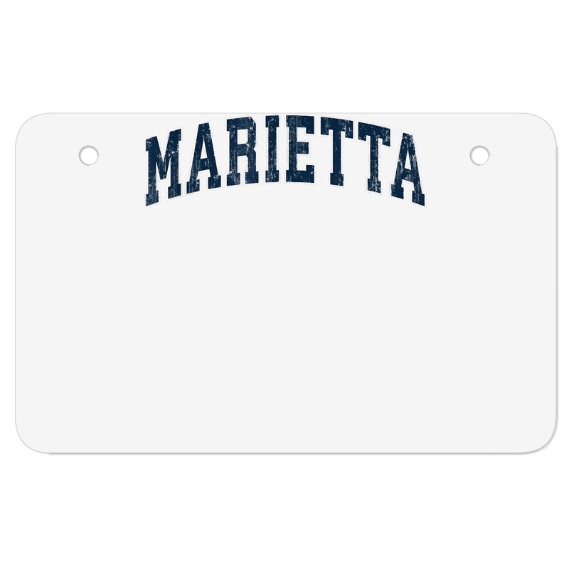 Marietta Georgia Ga Vintage Sports Design Navy Design Atv License Plate | Artistshot