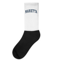 Marietta Georgia Ga Vintage Sports Design Navy Design Socks | Artistshot