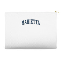 Marietta Georgia Ga Vintage Sports Design Navy Design Accessory Pouches | Artistshot