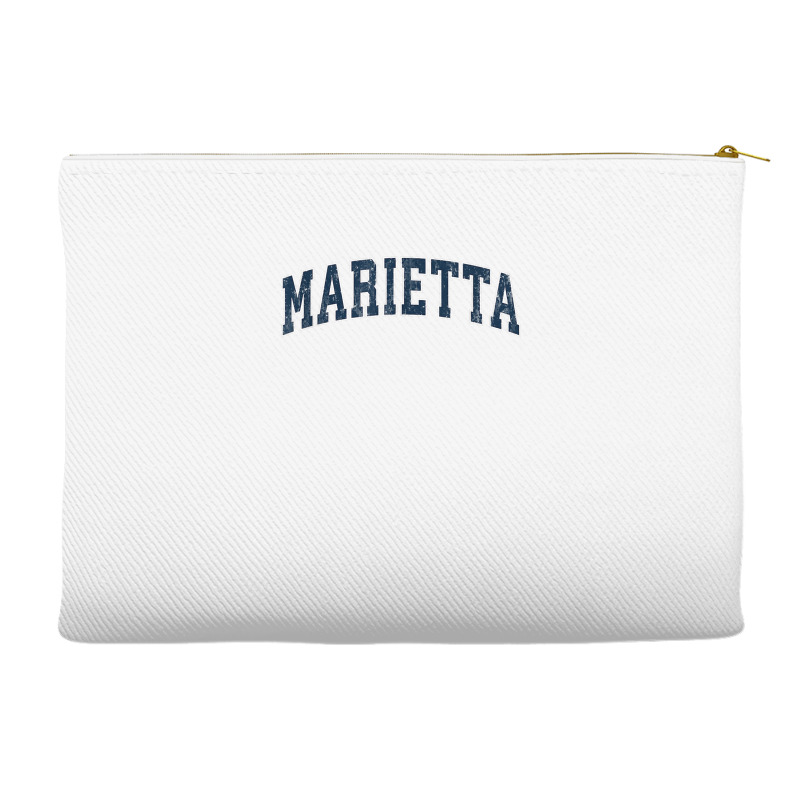 Marietta Georgia Ga Vintage Sports Design Navy Design Accessory Pouches | Artistshot