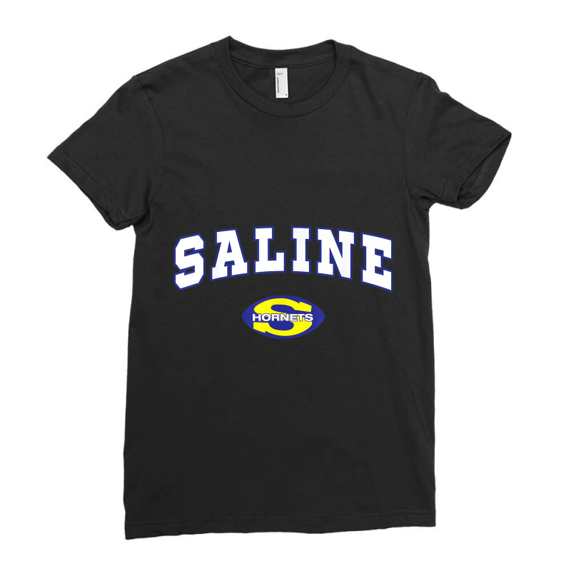 Saline High School Hornets T Shirt C2 Ladies Fitted T-Shirt by cm-arts | Artistshot