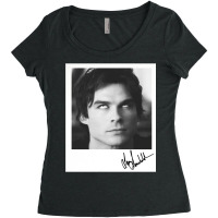 Ian Somerhalder Polaroid Women's Triblend Scoop T-shirt | Artistshot