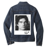 Ian Somerhalder Polaroid Ladies Denim Jacket | Artistshot