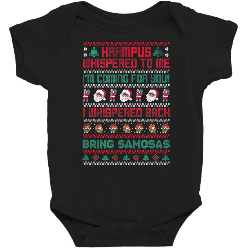 Krampus Whispered I'm Coming For You! Me Bring Samosas! T Shirt Baby Bodysuit by cluniepfa | Artistshot